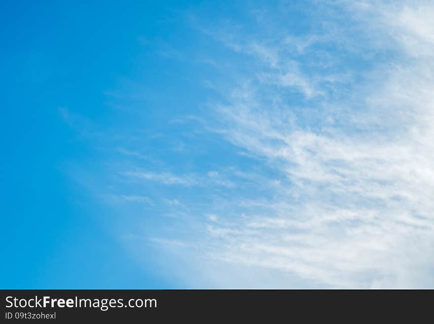 Cloud on Blue Sky Background