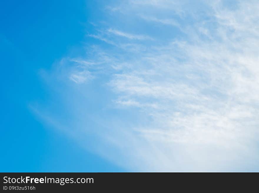 Cloud on Blue Sky Background