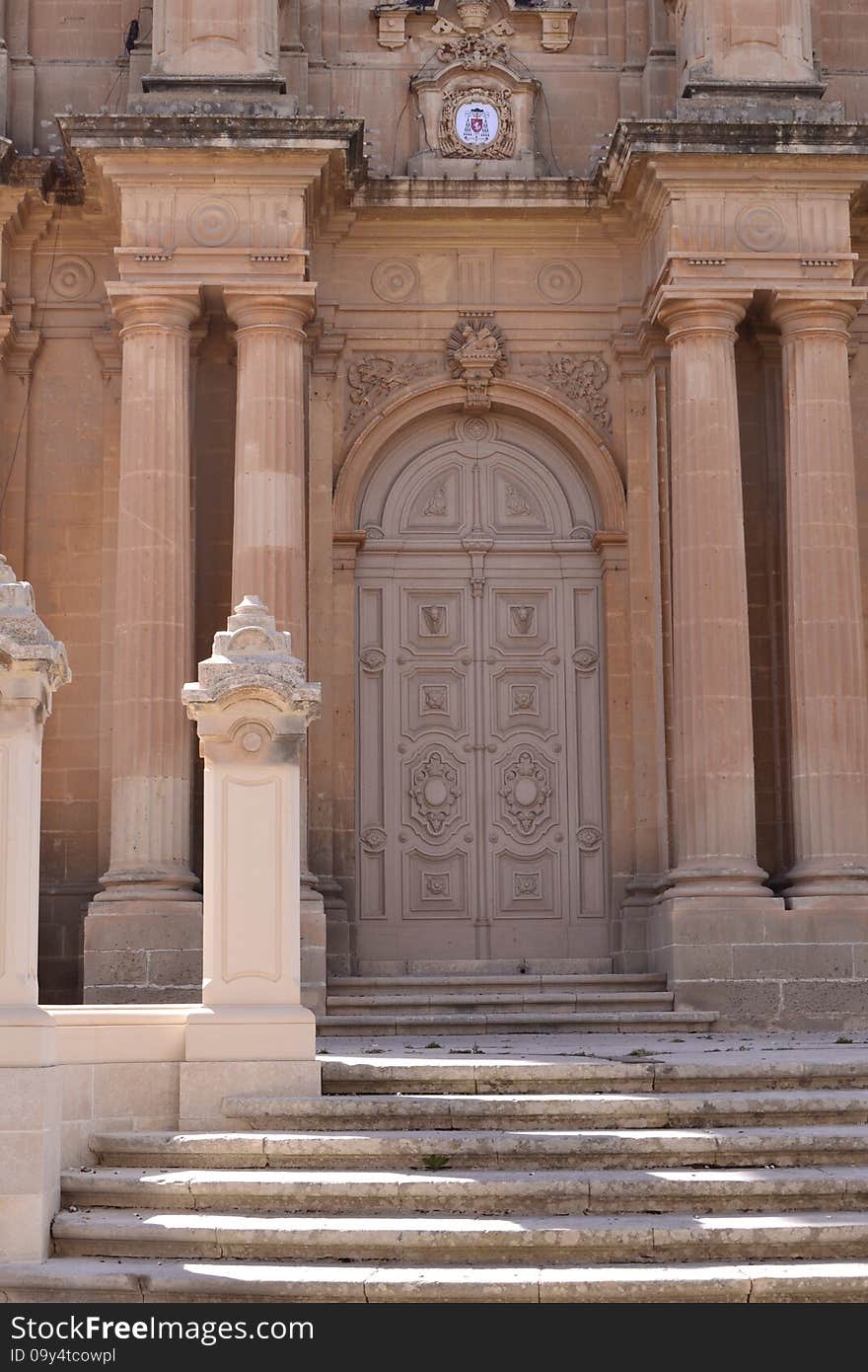 Antique door of a building in the classical style. Antique door of a building in the classical style