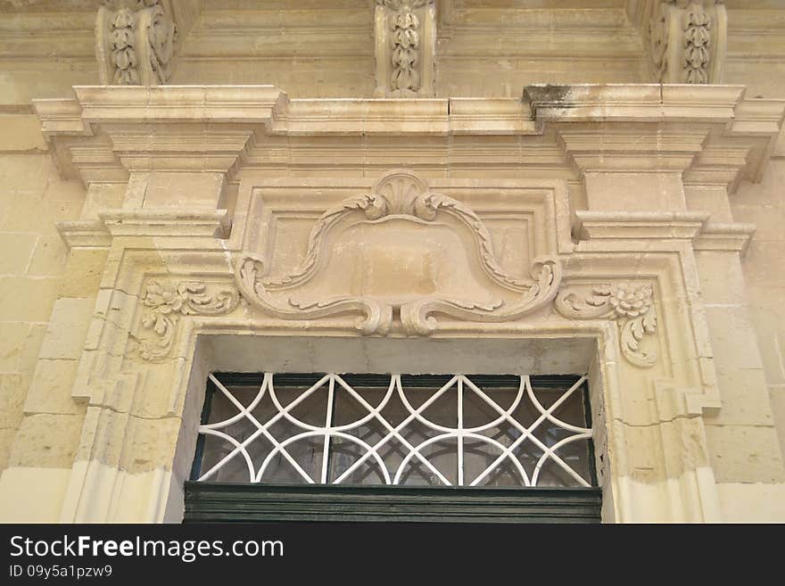 Antique door of a building in the classical style. Antique door of a building in the classical style