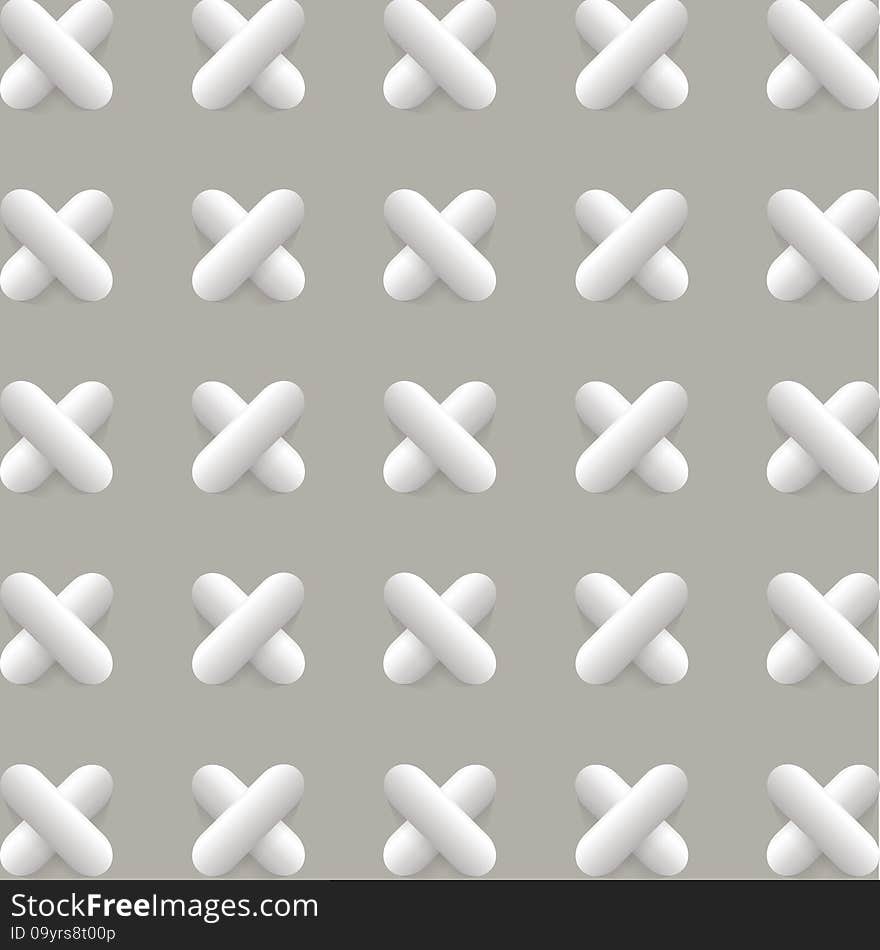 Vector pattern with 3d crosses