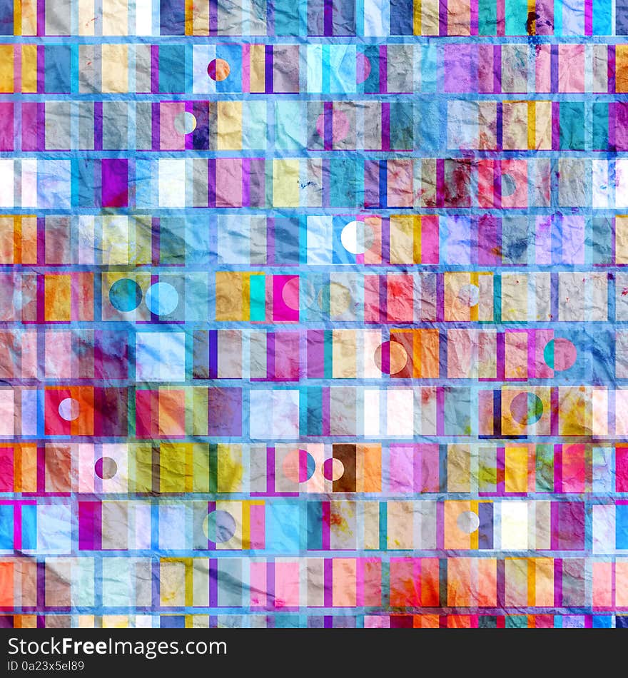 Abstract bright colorful background with different geometric elements. Abstract bright colorful background with different geometric elements