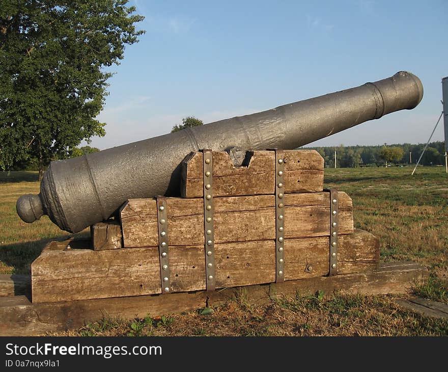 Old cannon in Osijek city, region Slavonia Croatia