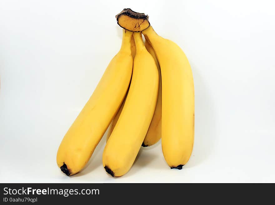 A bunch of ripe yellow bananas