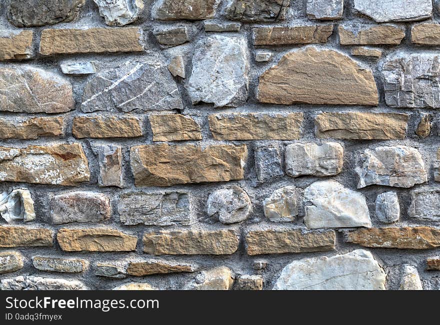 Stone wall background closeup view