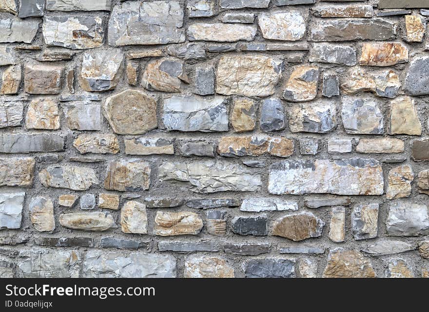 Stone wall background closeup view