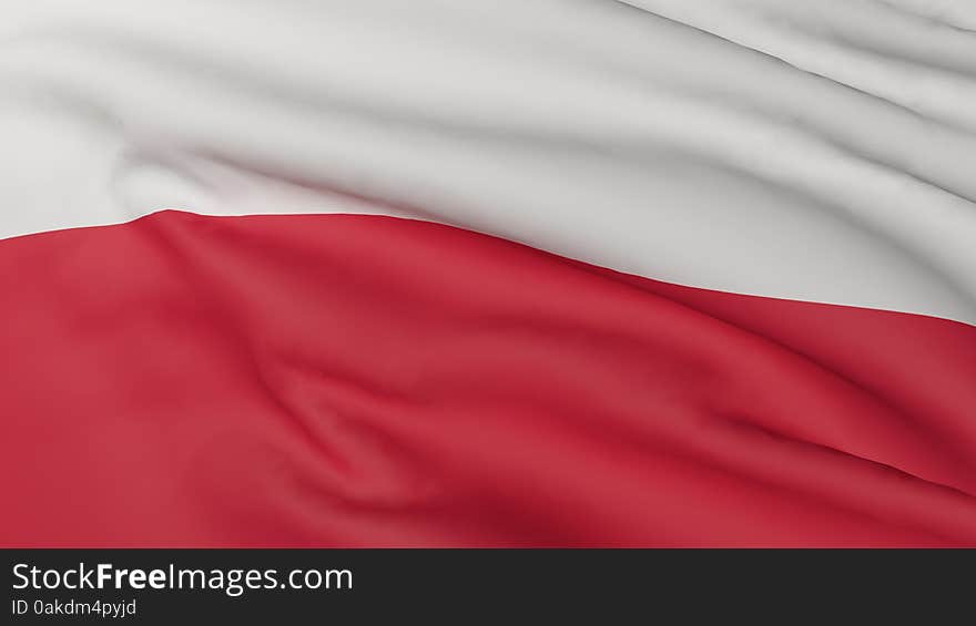 Waving flag of Poland