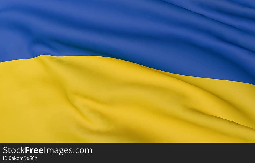 Waving flag of Ukraine