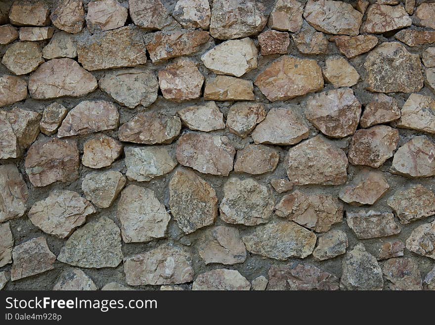 Texture of old brick, stone wall.