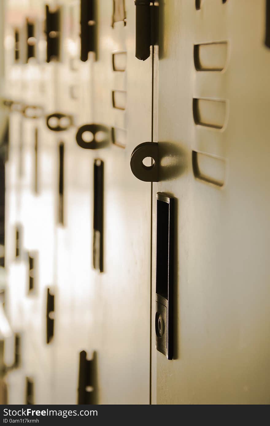 Dusky School Hallway Roll Locker Shallow DOF. Dusky School Hallway Roll Locker Shallow DOF