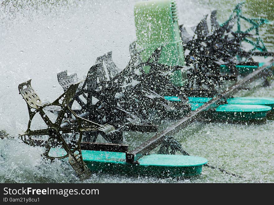 Water turbines are spinning turbines rotate to add oxygen to the water. Speed Shutter. Water turbines are spinning turbines rotate to add oxygen to the water. Speed Shutter