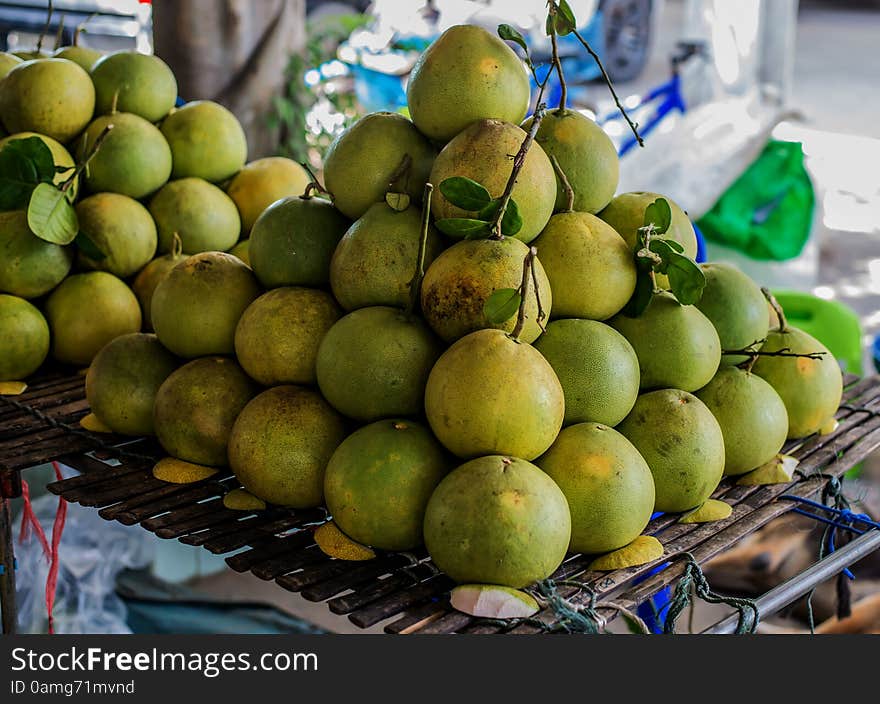 Fresh pomelo fruits at the market