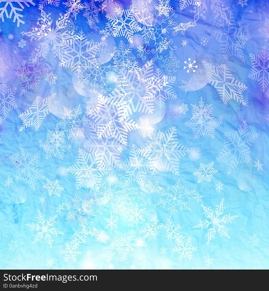 Winter Background With Snowflakes