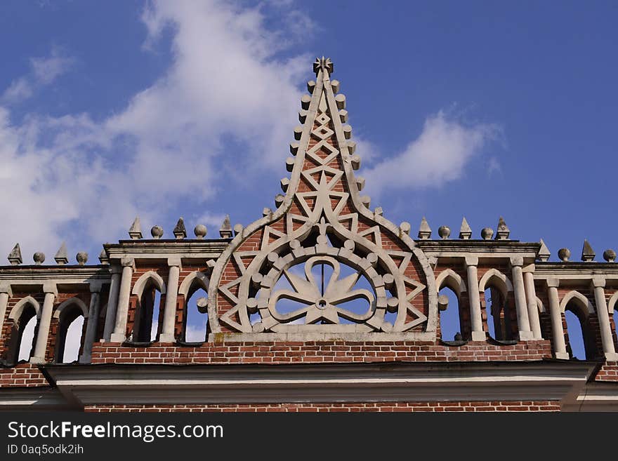 Architectural detail of the Palace of Catherine the Great in Moscow. Architectural detail of the Palace of Catherine the Great in Moscow