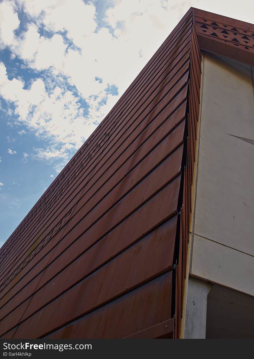 Modern Design Building With A Rusty Facade