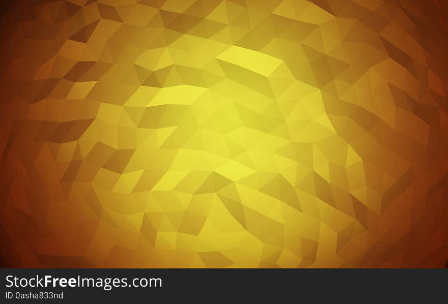 Halloween low poly orange yellow background