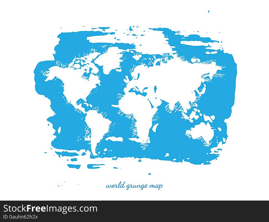 World Map Watercolor, Vector illustration