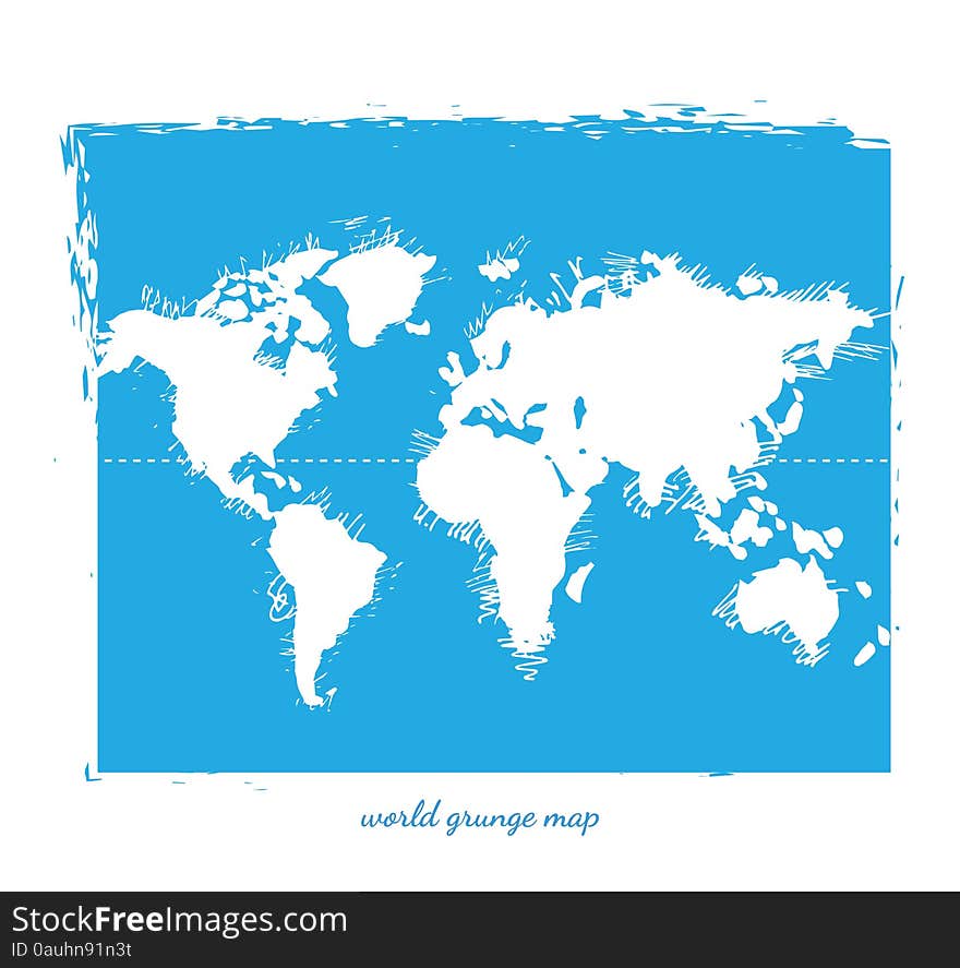 World Map Watercolor, Vector Illustration