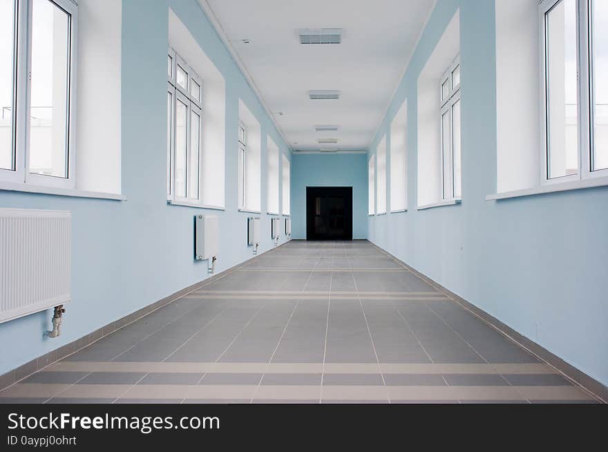 Empty hall in office building