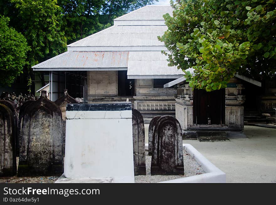 Ancient royal cemetery at Male near Hukuru Miskiy mosque. Maldives. Ancient royal cemetery at Male near Hukuru Miskiy mosque. Maldives