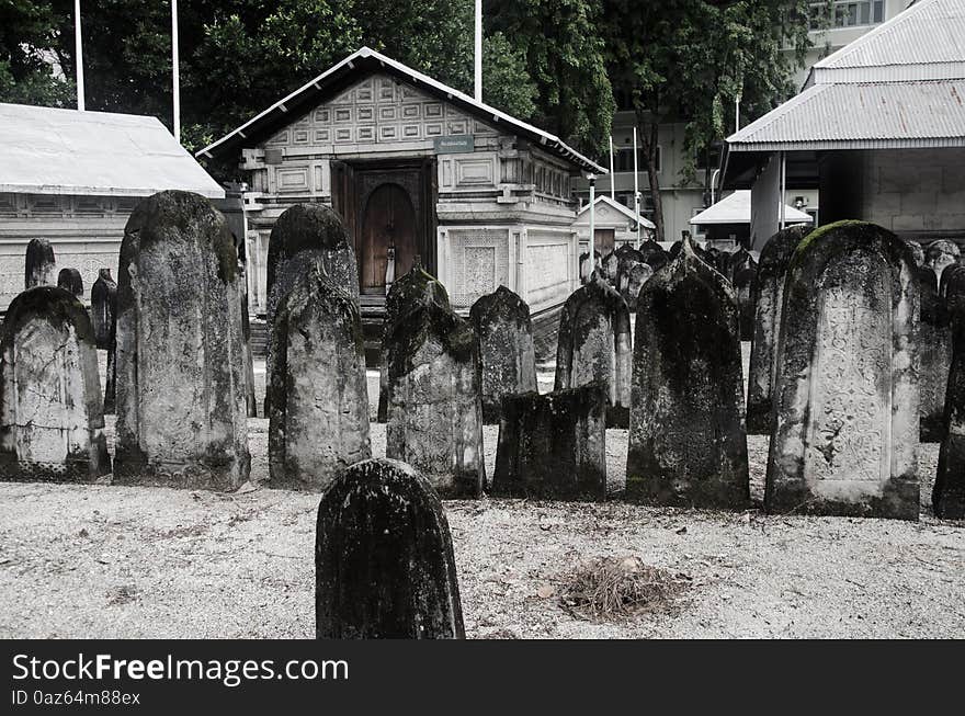 Ancient royal cemetery at Male near Hukuru Miskiy mosque. Maldives. Ancient royal cemetery at Male near Hukuru Miskiy mosque. Maldives