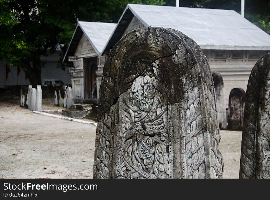 Ancient royal cemetery at Male near Hukuru Miskiy mosque. Maldives. Ancient royal cemetery at Male near Hukuru Miskiy mosque. Maldives