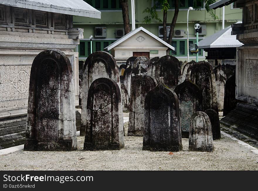 Ancient royal cemetery at Male near Hukuru Miskiy mosque. Maldives. Ancient royal cemetery at Male near Hukuru Miskiy mosque. Maldives