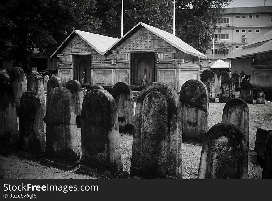 Ancient royal cemetery at Male near Hukuru Miskiy mosque. Maldives. Ancient royal cemetery at Male near Hukuru Miskiy mosque. Maldives