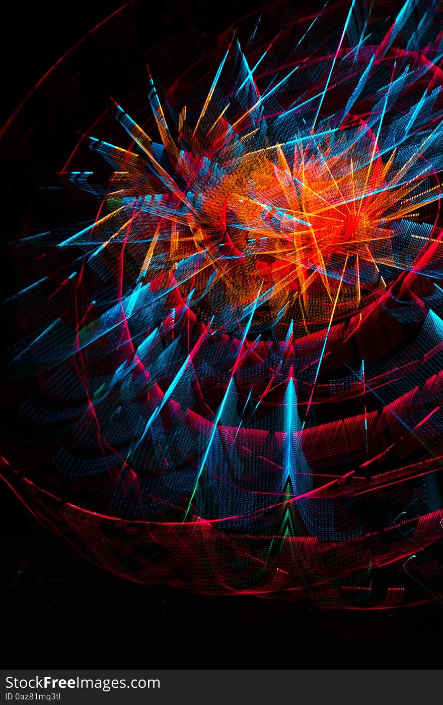 Ferris wheel lights night sky. long exposure, abstraction. Ferris wheel lights night sky. long exposure, abstraction