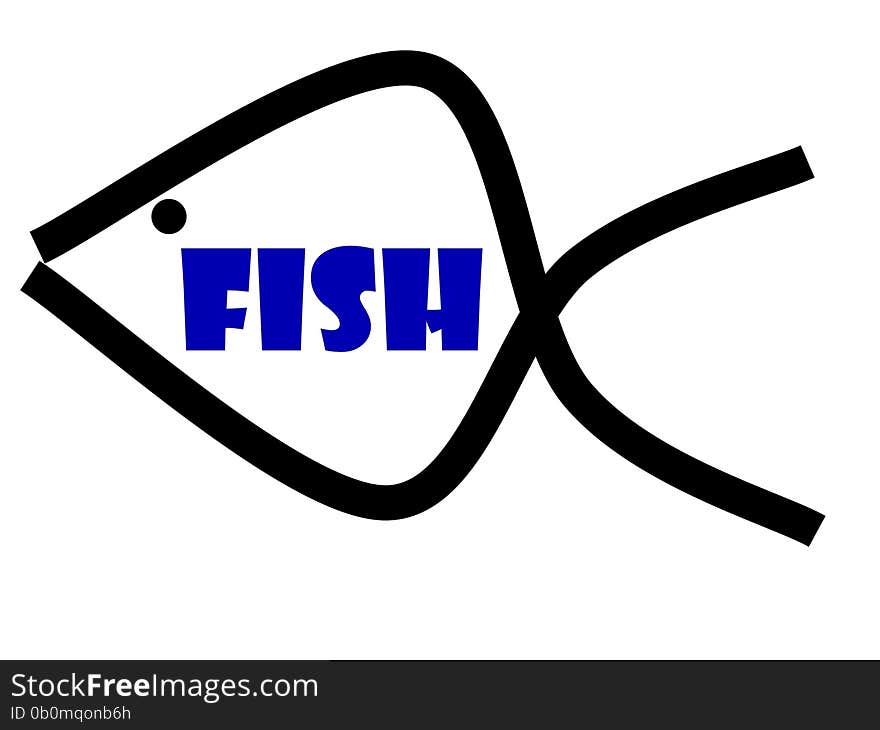 Fish logo art design white background.