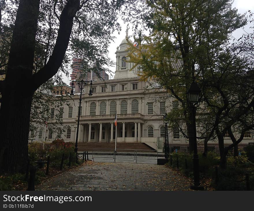 New York City Hall Building in the Fall. New York City Hall Building in the Fall.