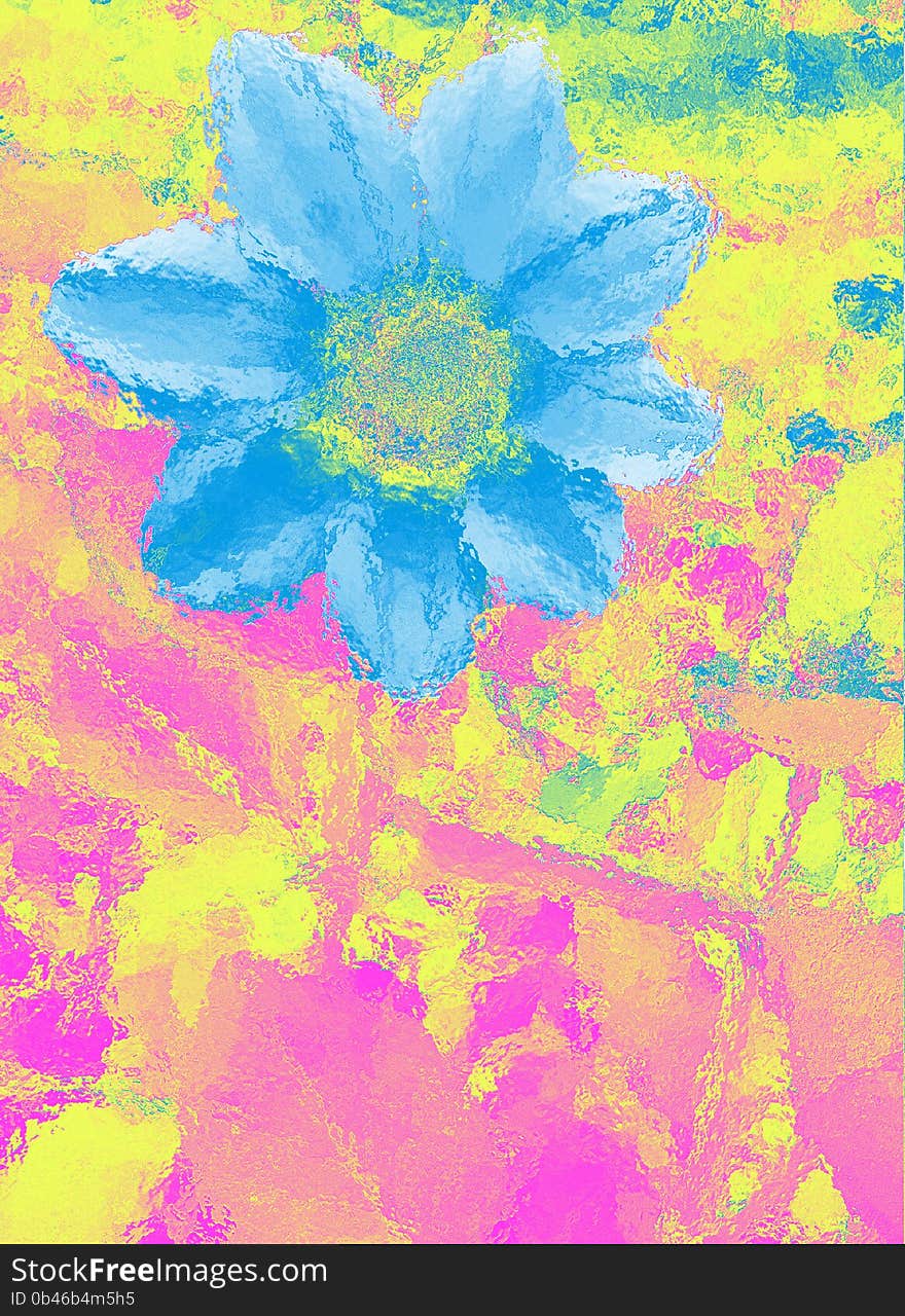 Overfiltered beautiful background with abstract floral image edited in colors painted effect. Overfiltered beautiful background with abstract floral image edited in colors painted effect