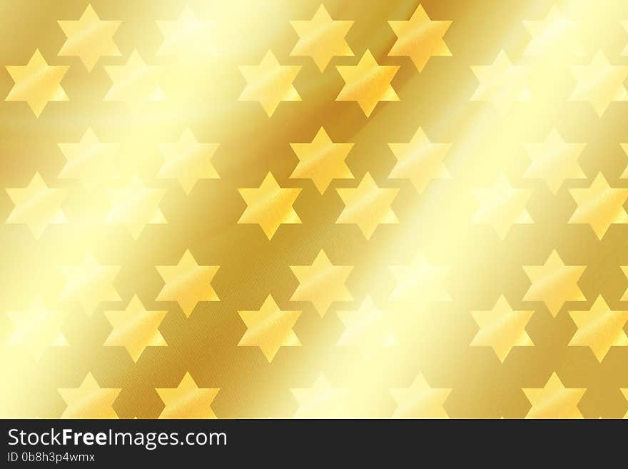 Magen David on Gold Background