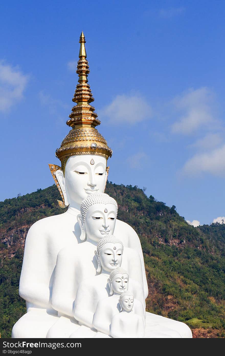 Buddha on mountain in thailand