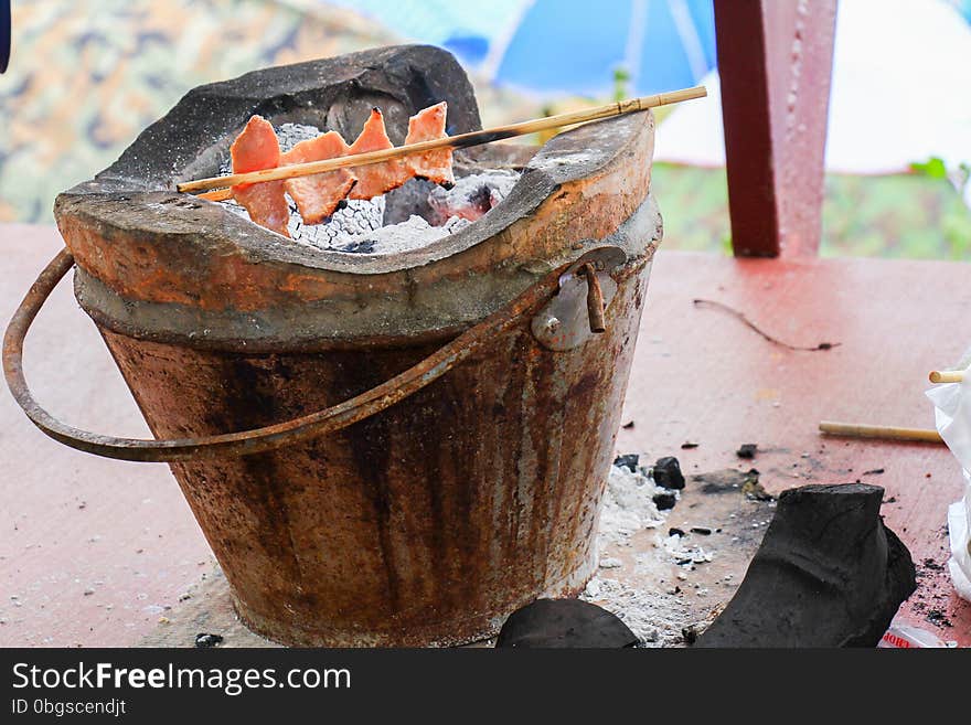 Pork grill on the fire. Pork grill on the fire