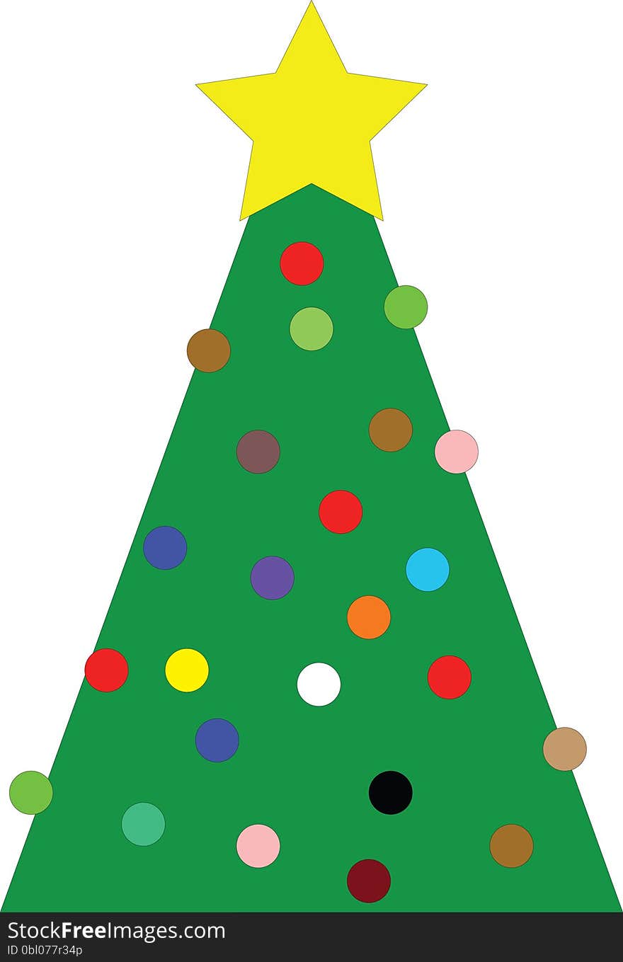 Christmas tree with yellow star