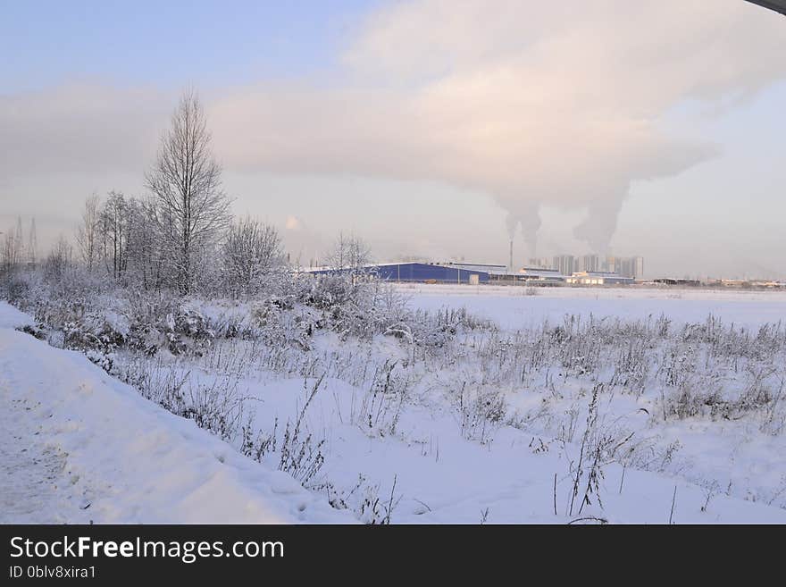 Snowy winter landscape