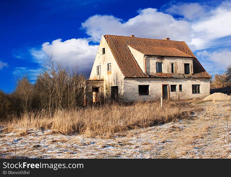 Abandoned House In Winter