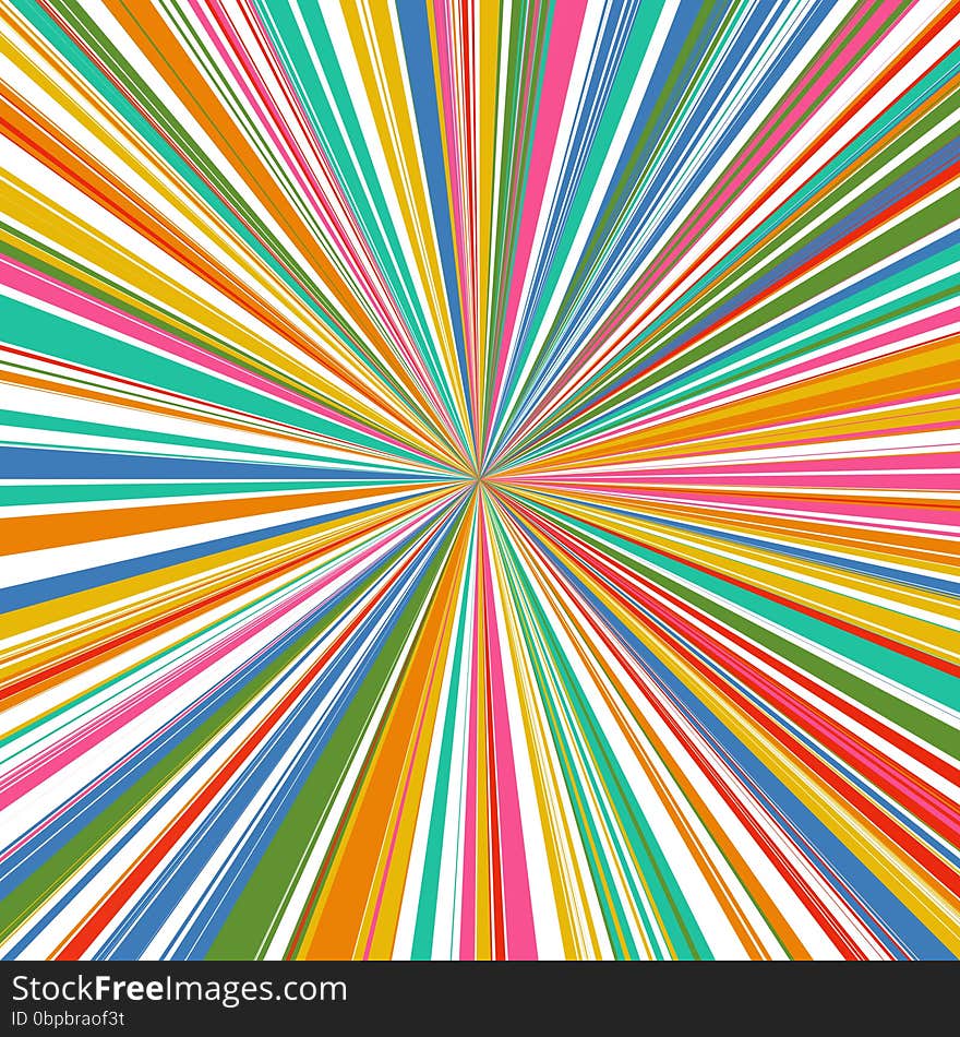 Abstract rainbow curved stripes color line zoom background