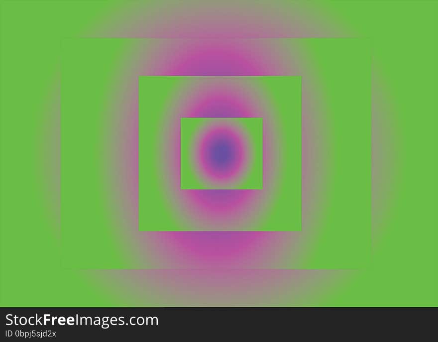 Optical illusion pattern of squares with green and purple