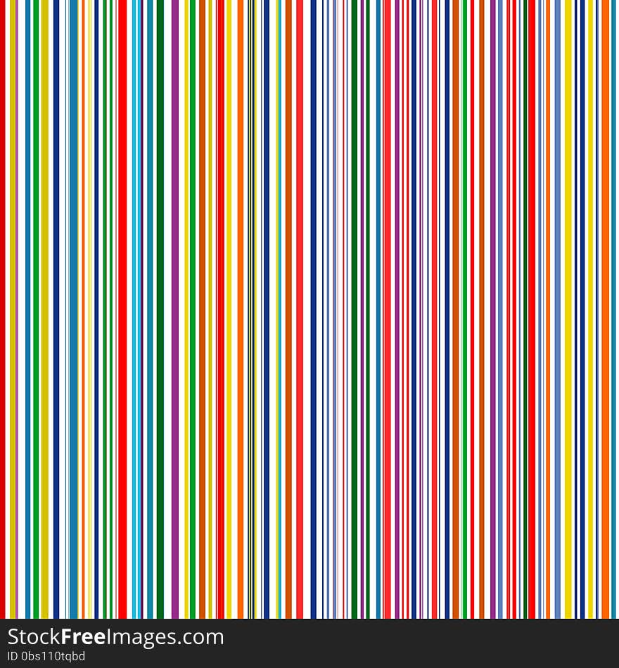 Seamless rainbow curved stripes color line art vector background