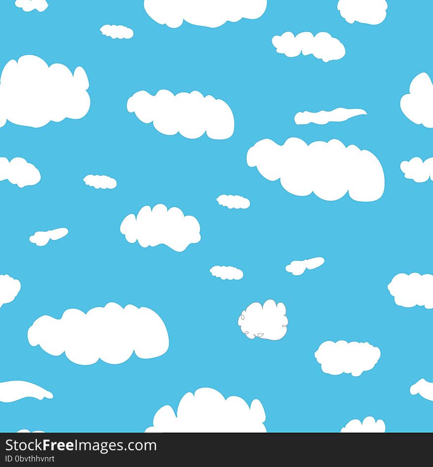 Seamless pattern consisting of clouds