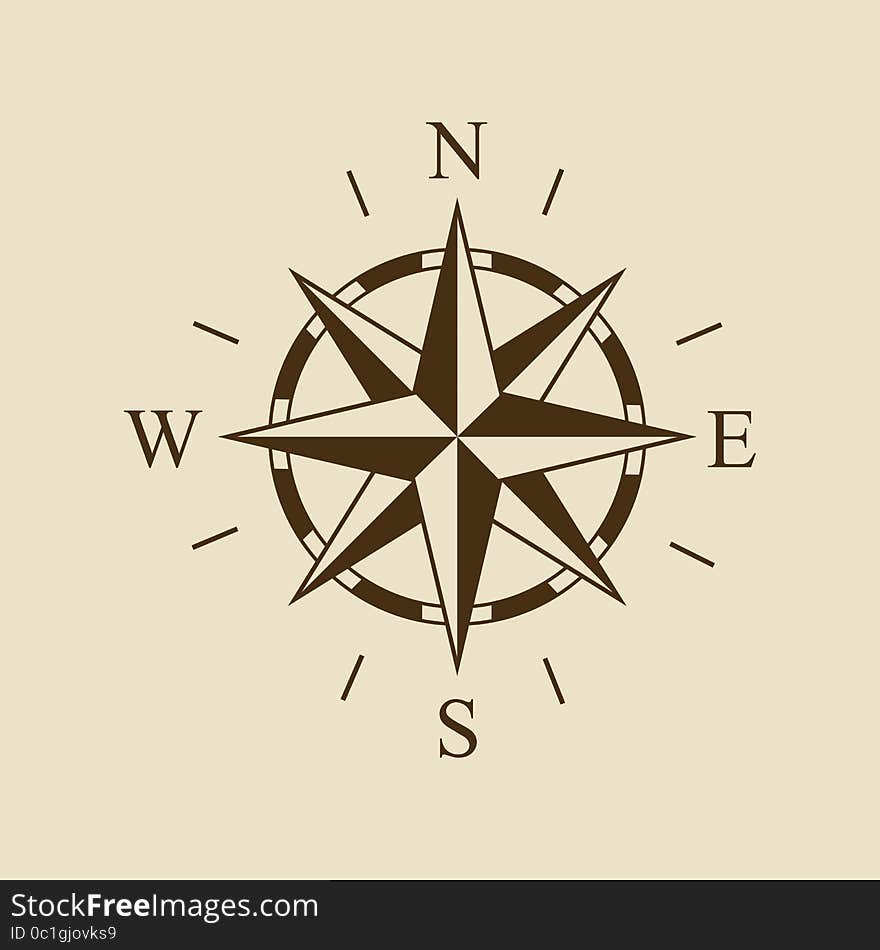 Vector image of the wind rose