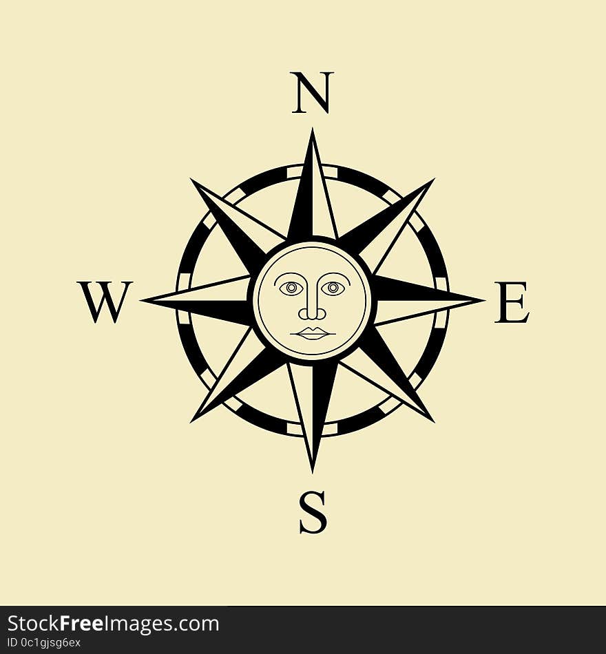 Vector image of the wind rose