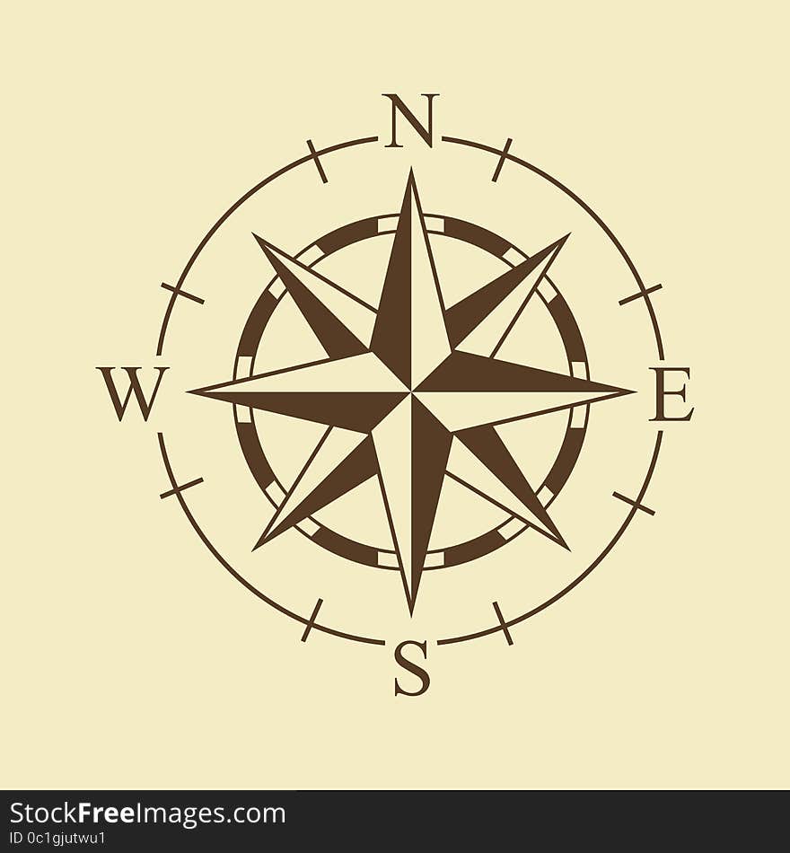 Vector image of the wind rose