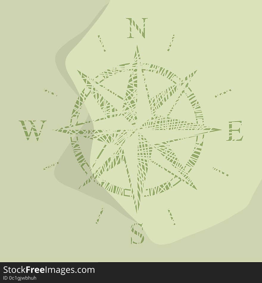 Vector image of the wind rose