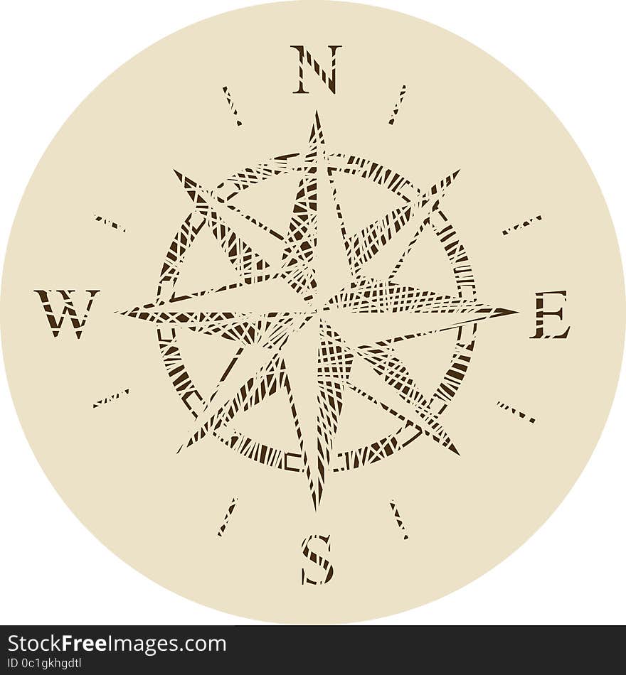 Vector image of the wind rose