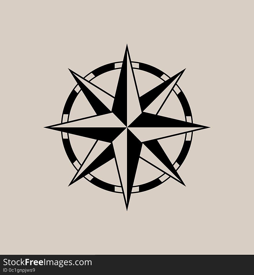 Vector image of the wind rose