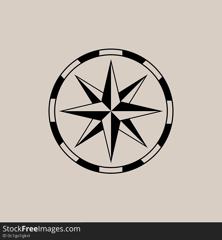 Vector image of the wind rose