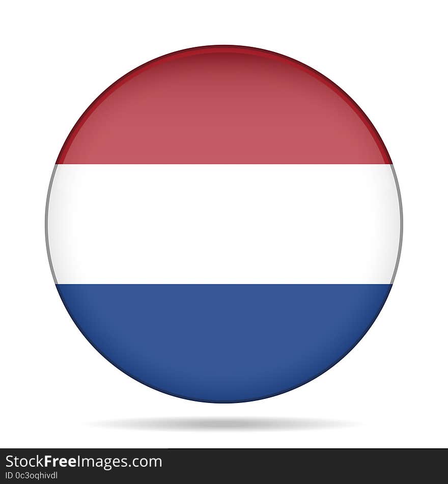 Button with flag of Netherlands